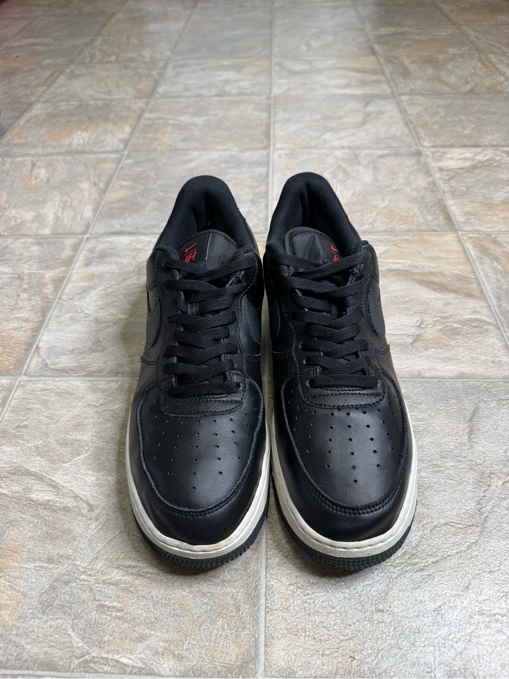 Nike Air Force 1 Technical Stitch Bred Mens Shoe Size 12 Black DD7113-001 Preown